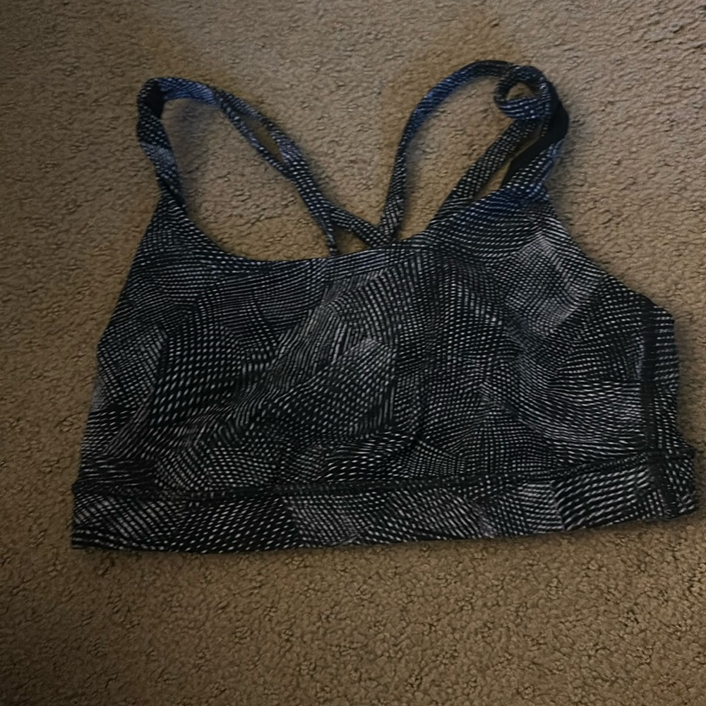 LULULEMON black and white sports bra